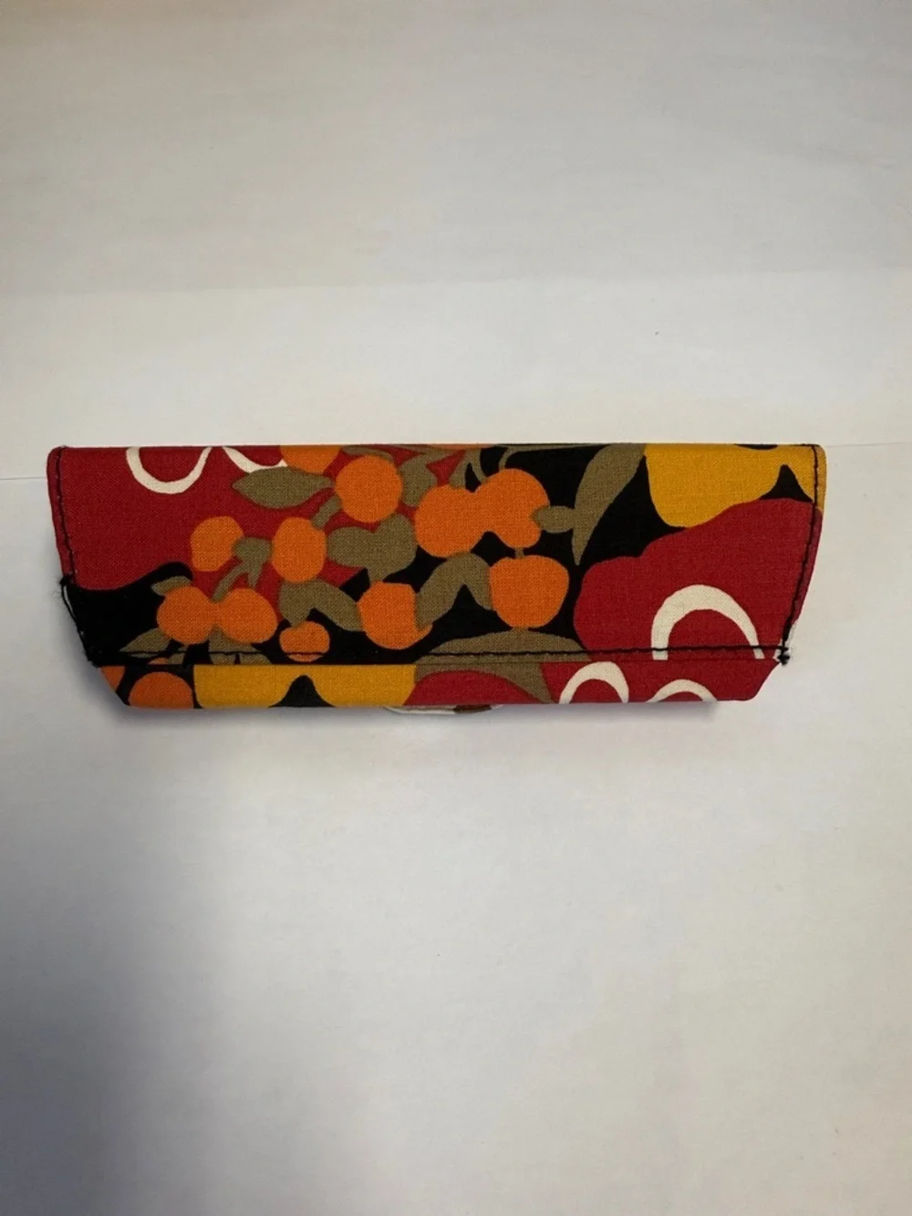 NWOT Vera Bradley Bittersweet Fabric Optical Glasses Case in Red, Orange & Brown